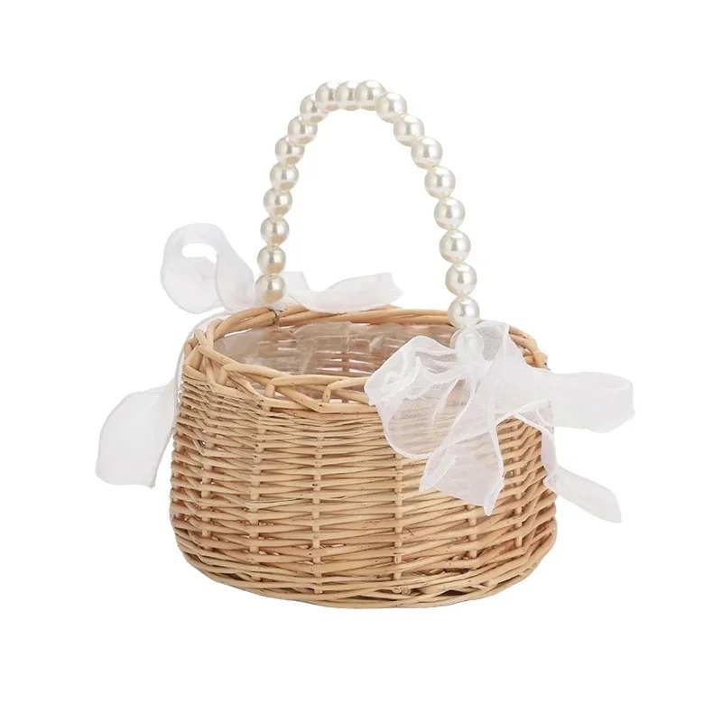 Gardening Tools Girls - Panier de demoiselle d'honneur en rotin
